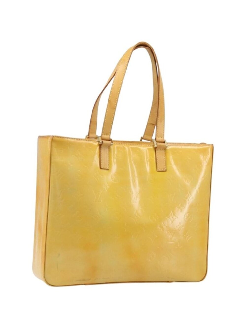 LOUIS VUITTON Monogram Vernis Columbus Tote Bag Gris M91028
